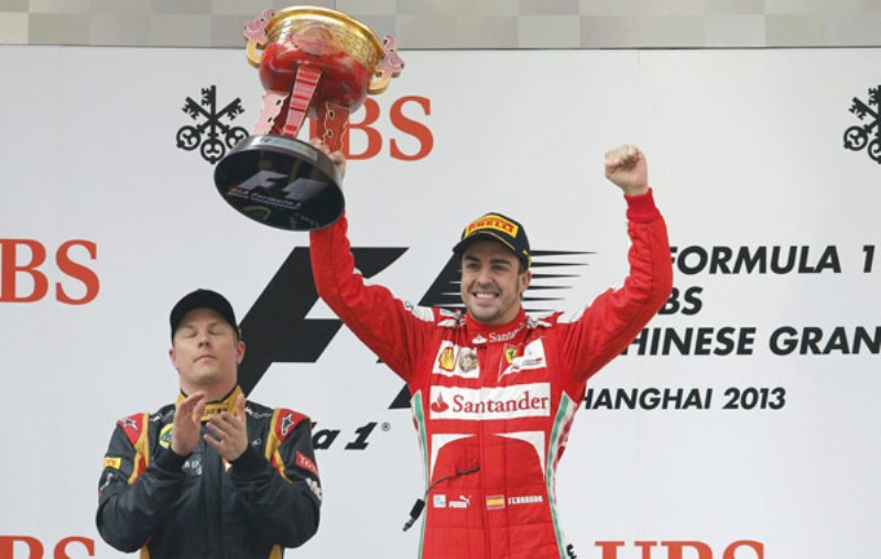 Fernando Alonso Finish Pertama di F1 GP China