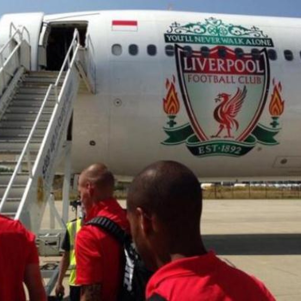 Pesawat Liverpool ke Indonesia