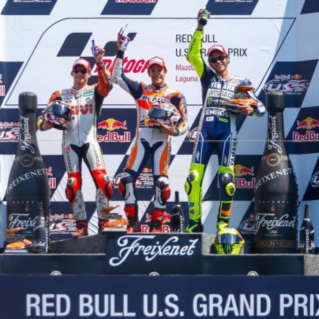 Valentino Rossi Hattrick MotoGP Laguna Seca