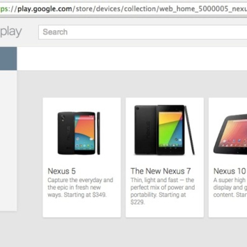 Nexus 5 Google Play Store