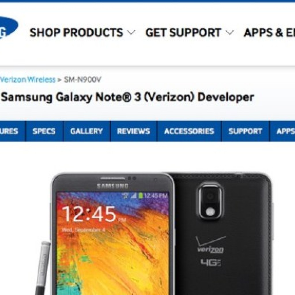 Samsung Galaxy Note 3 Developer Edition