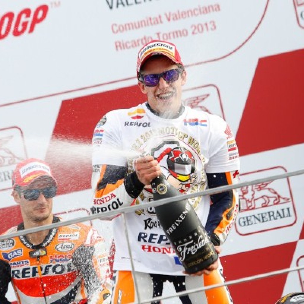 Marc Marquez Juara Dunia MotoGP 2013 Celebration