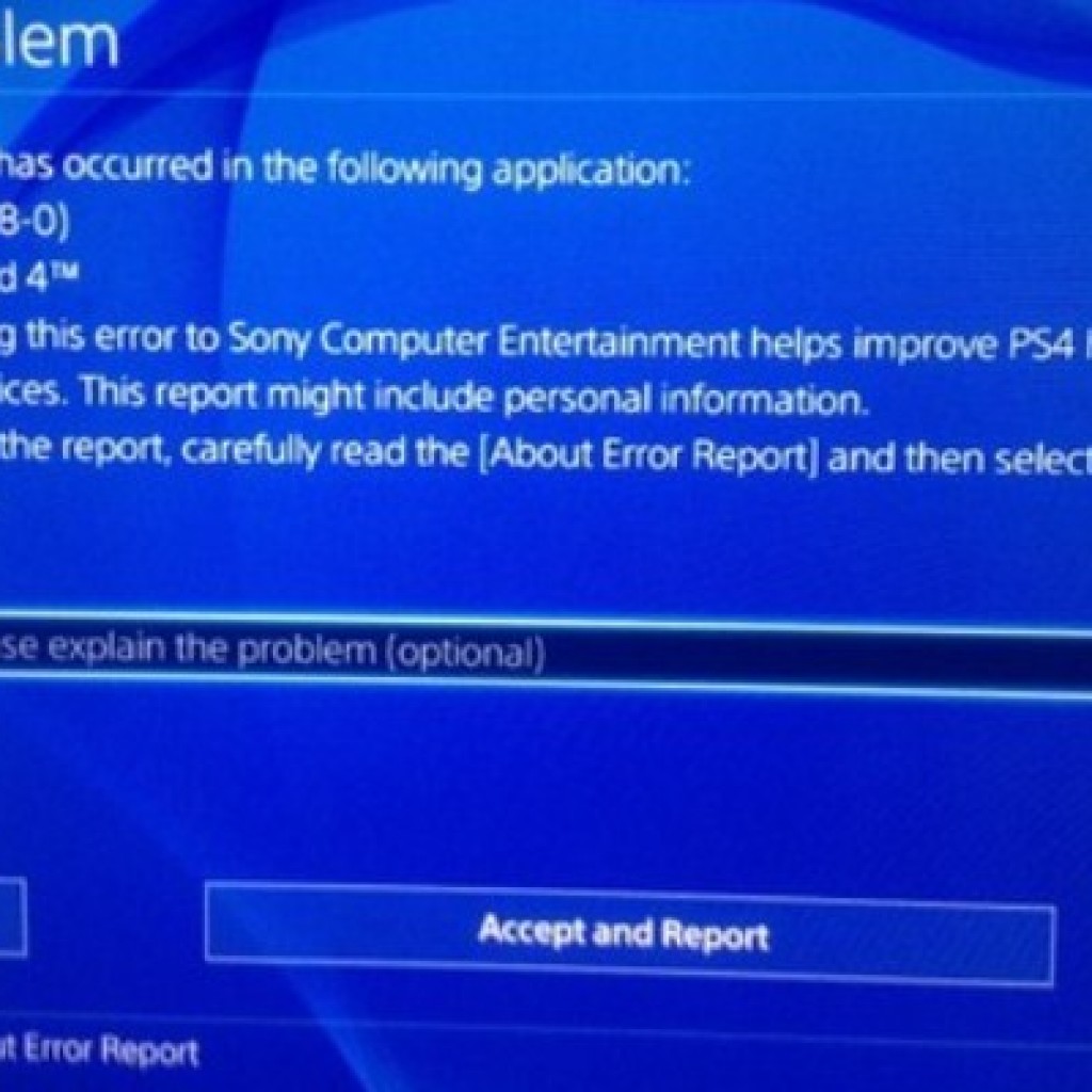 error ps4