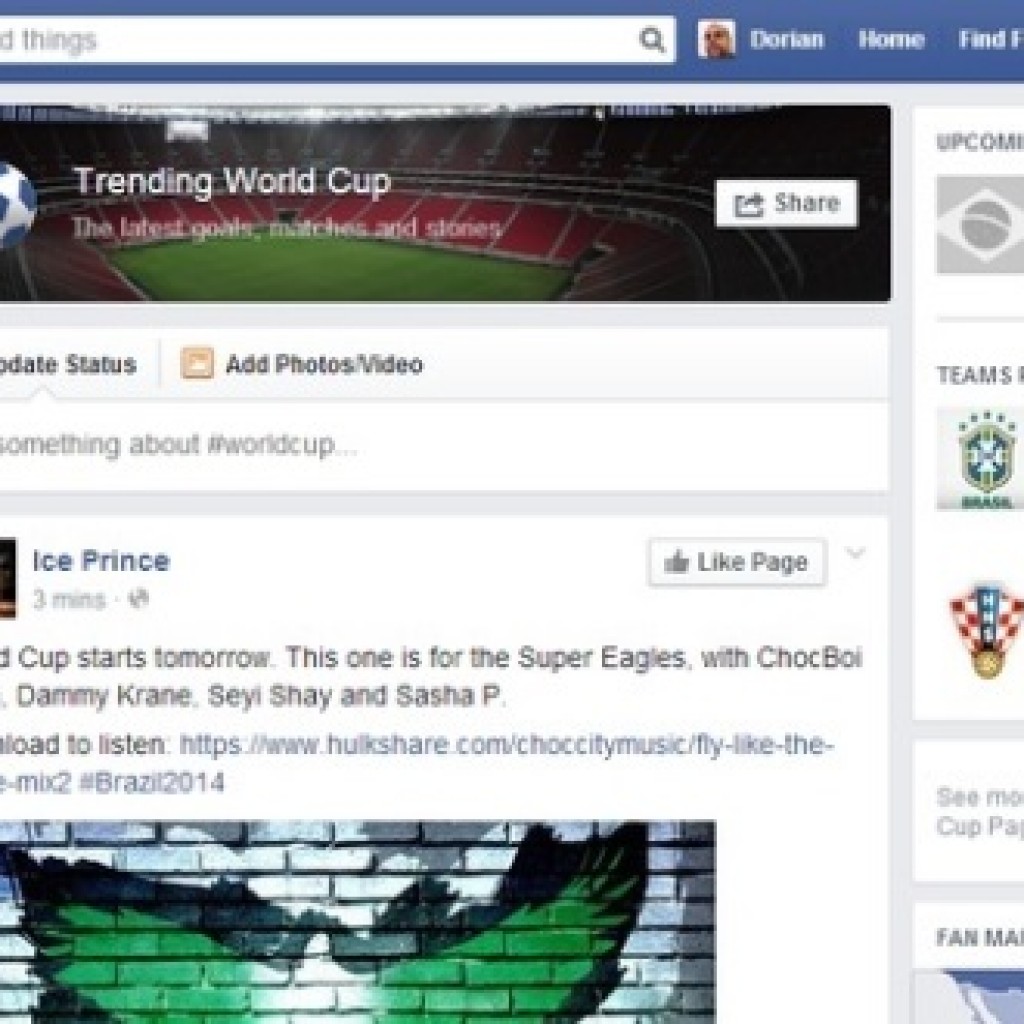 facebook worldcup