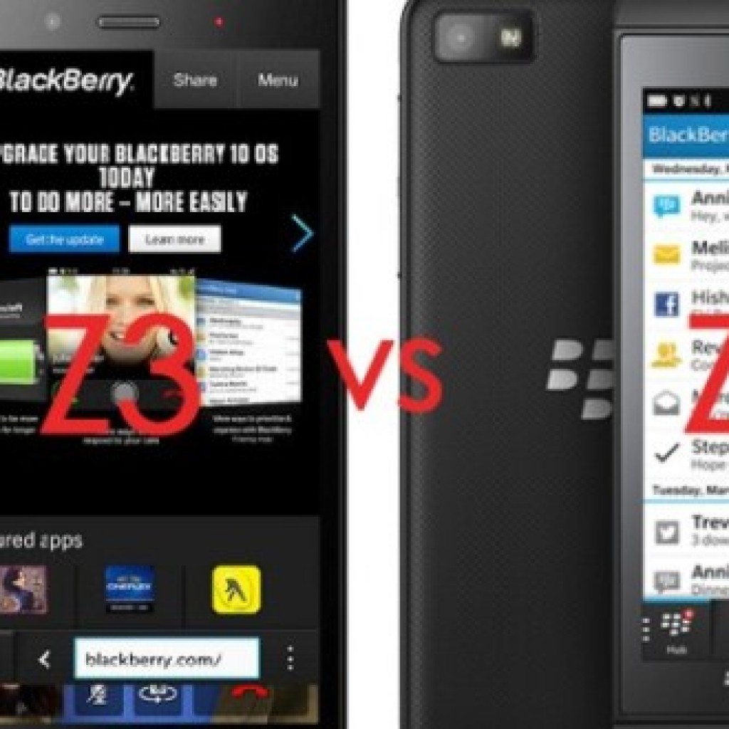 BlackBerry Z3 vs BlackBerry Z10