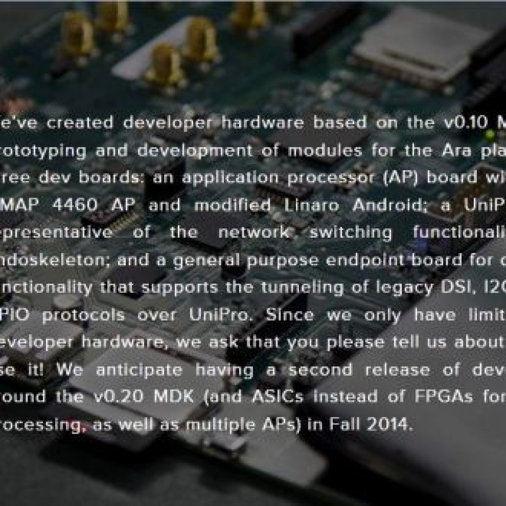 DevBoards Project Ara