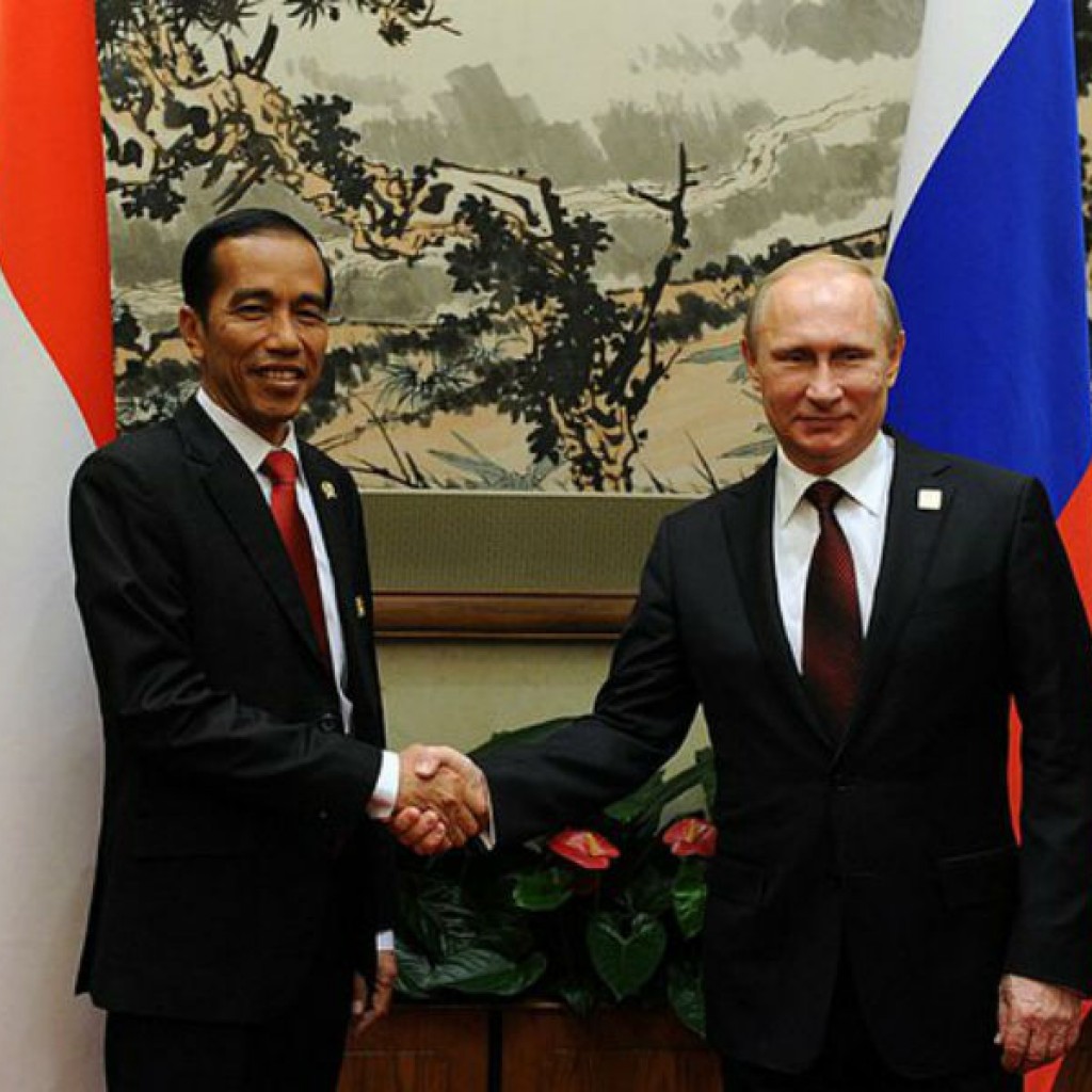 Jokowi and Vladimir Putin