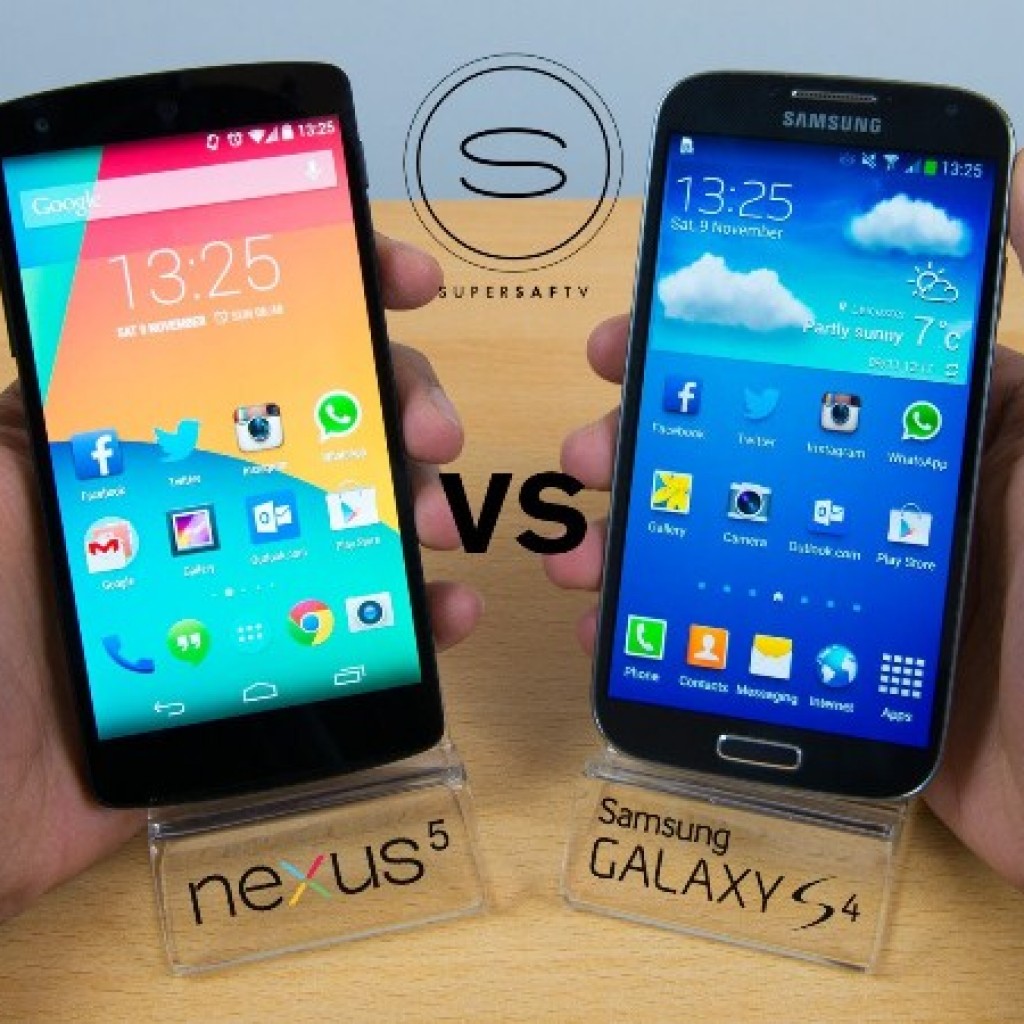 Samsung Galaxy S4 vs Nexus 5