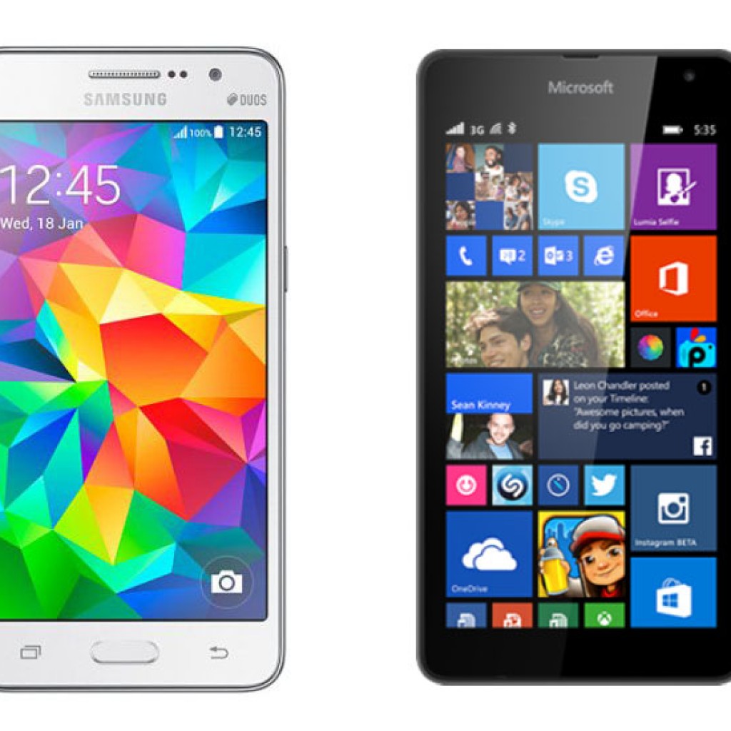 Harga Samsung Grand Prime vs Lumia 535