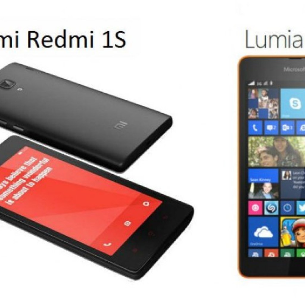 Harga Xiaomi Redmi 1S vs Lumia 535