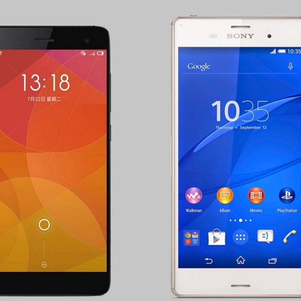 Sony Xperia Z3 vs Xiaomi Mi4