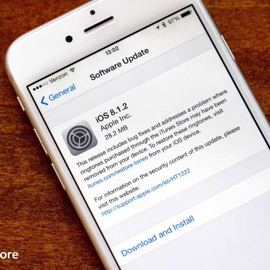 iOS 8.1.2 di iPhone 61