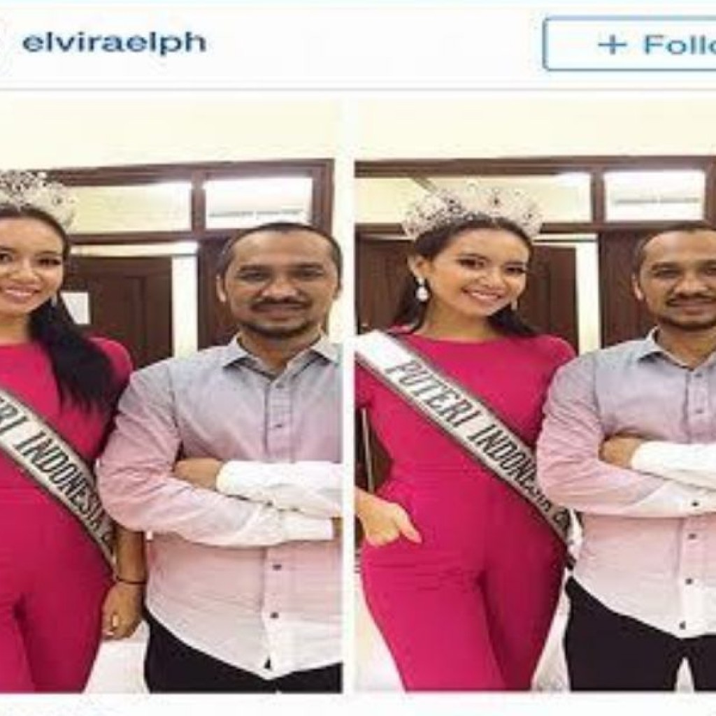 Foto Abraham Samad dan Elvira Devinamira yang asli