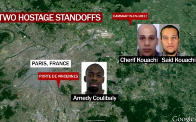 Pelaku Tragedi Pembantaian Paris (Foto: Berita Satu)