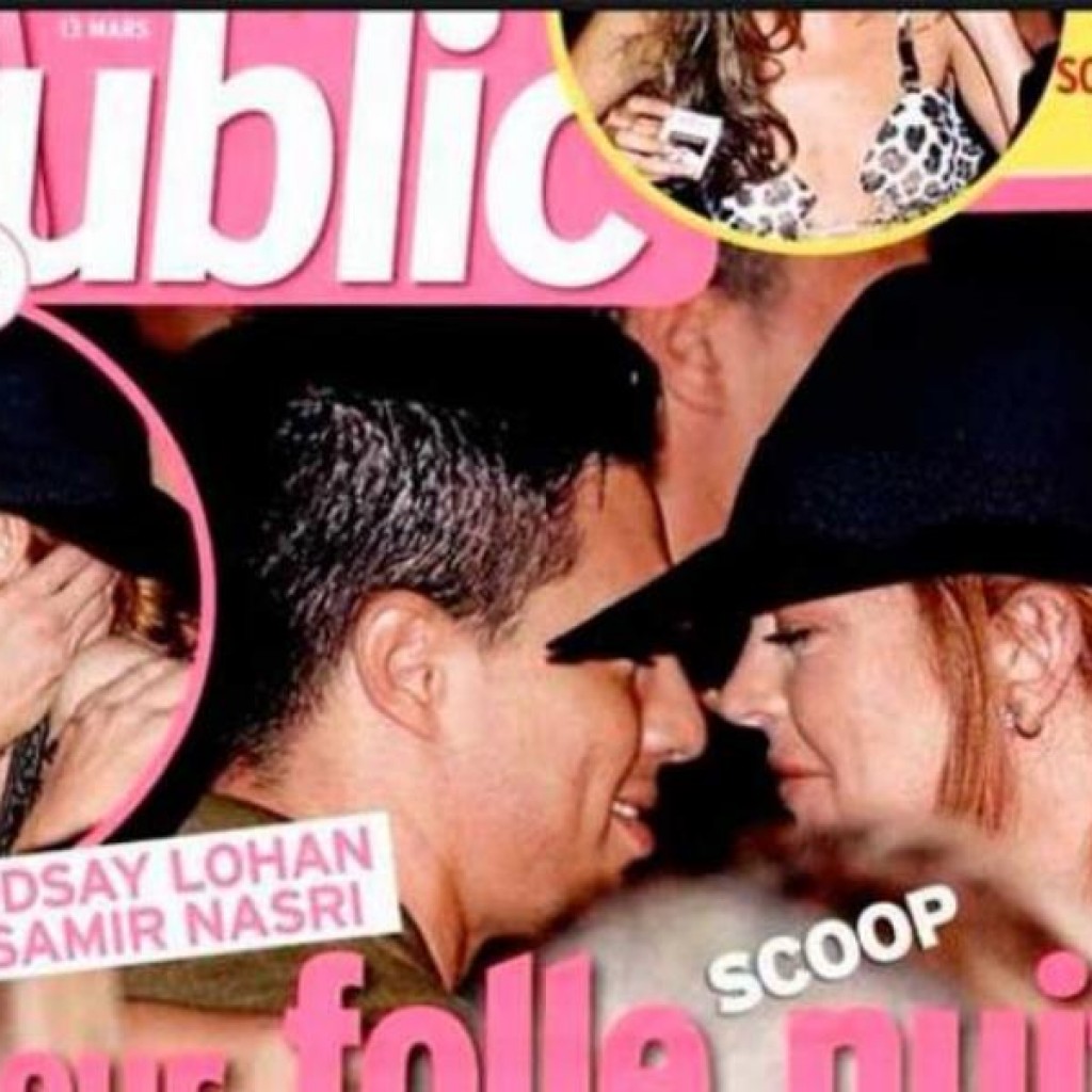 Kemesraan Nasri dan Lindsay Lohan di sebuah klub malam
