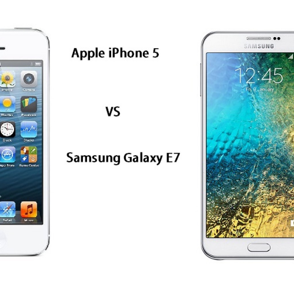 Samsung Galaxy E7 VS Apple iPhone 5