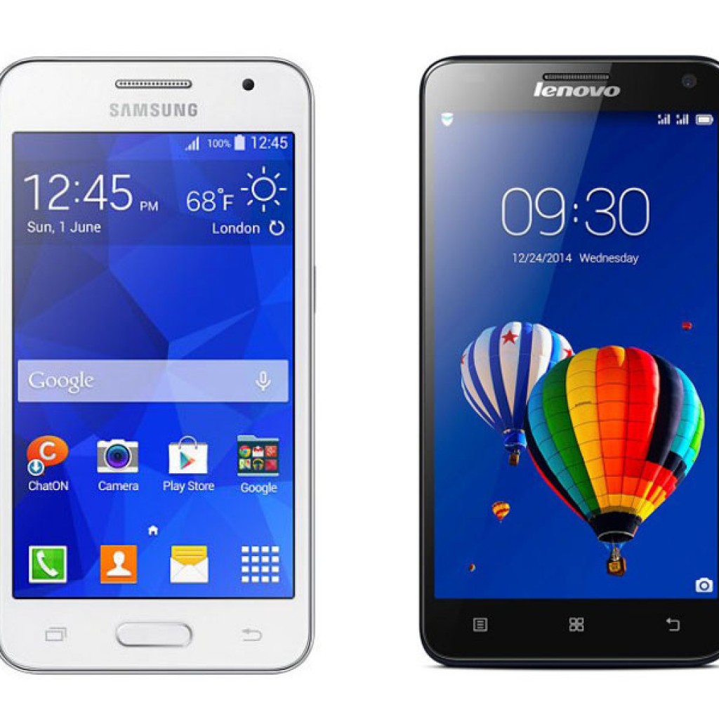 Harga Samsung Core 2 vs Lenovo S580