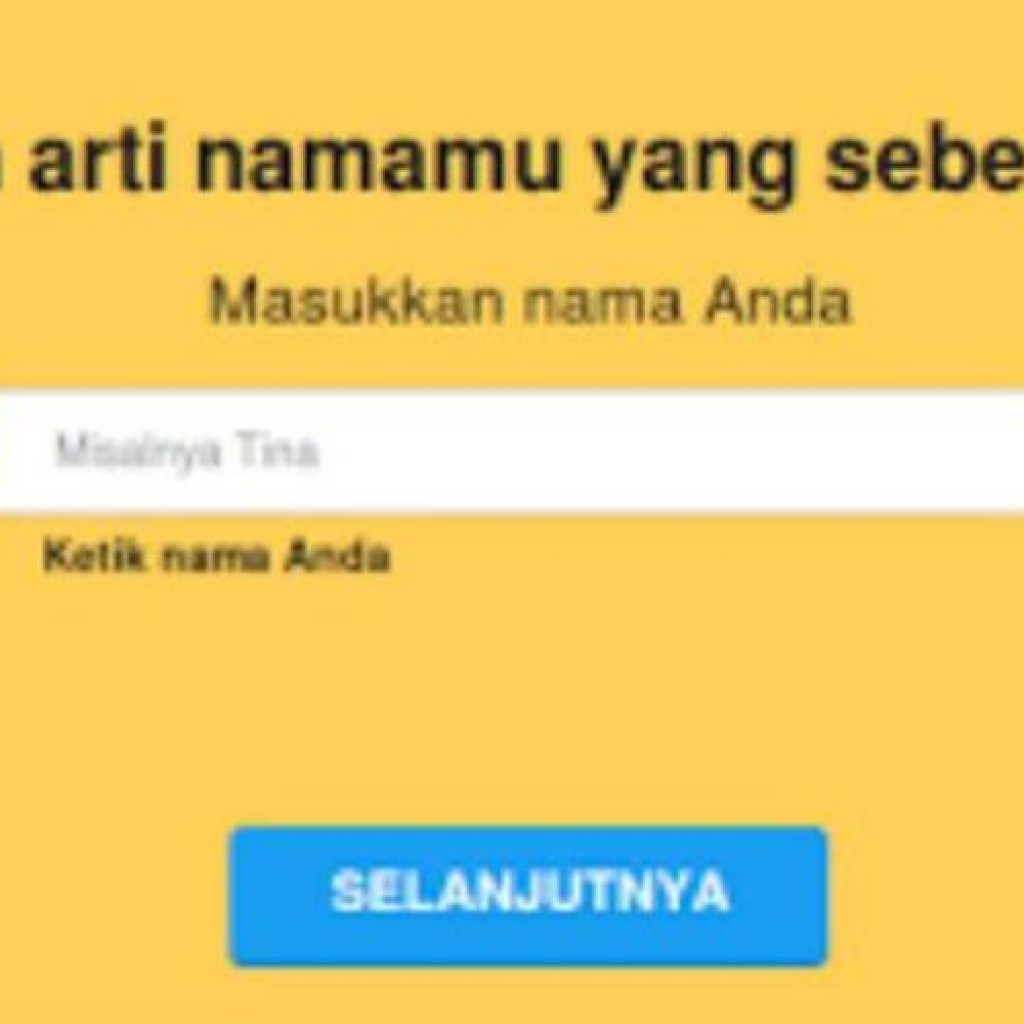 Heboh tren arti nama