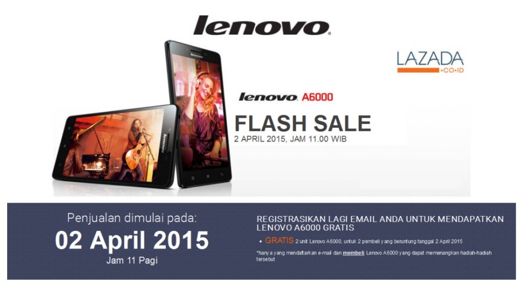 Lenovo A6000 Flash Sale