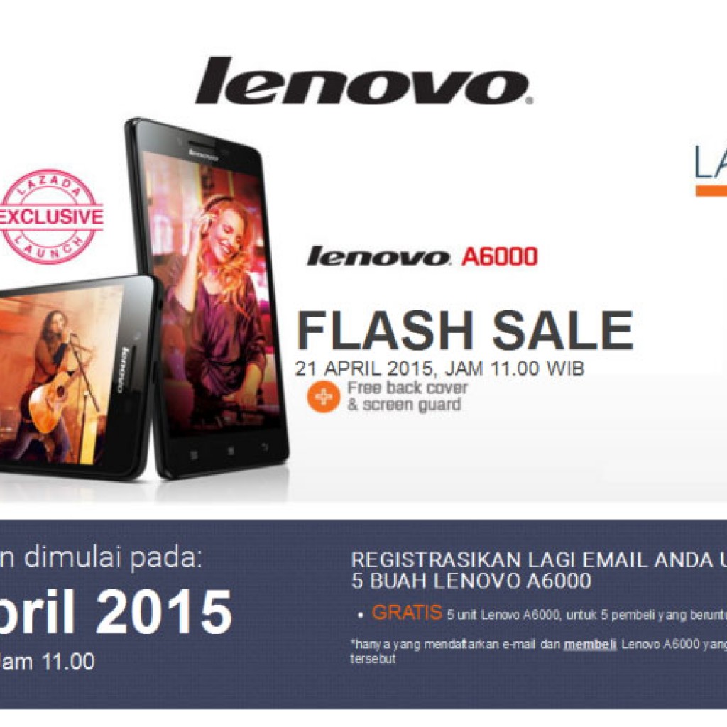 Lenovo A6000 Lazada 21 April