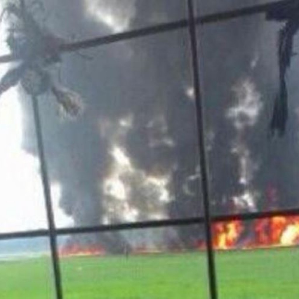 Pesawat F16 terbakar di Lanud Halim Perdanakusuma