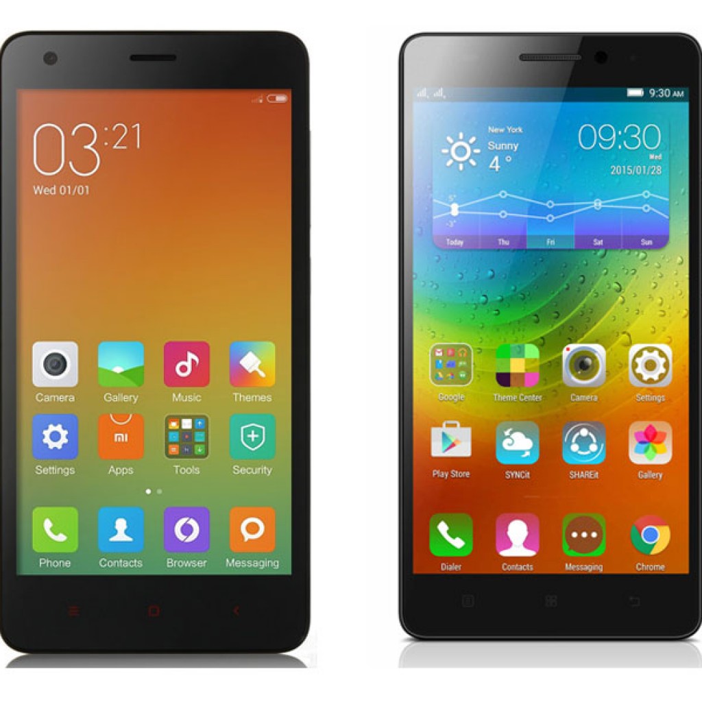 Xiaomi Redmi 2 vs Lenovo A7000