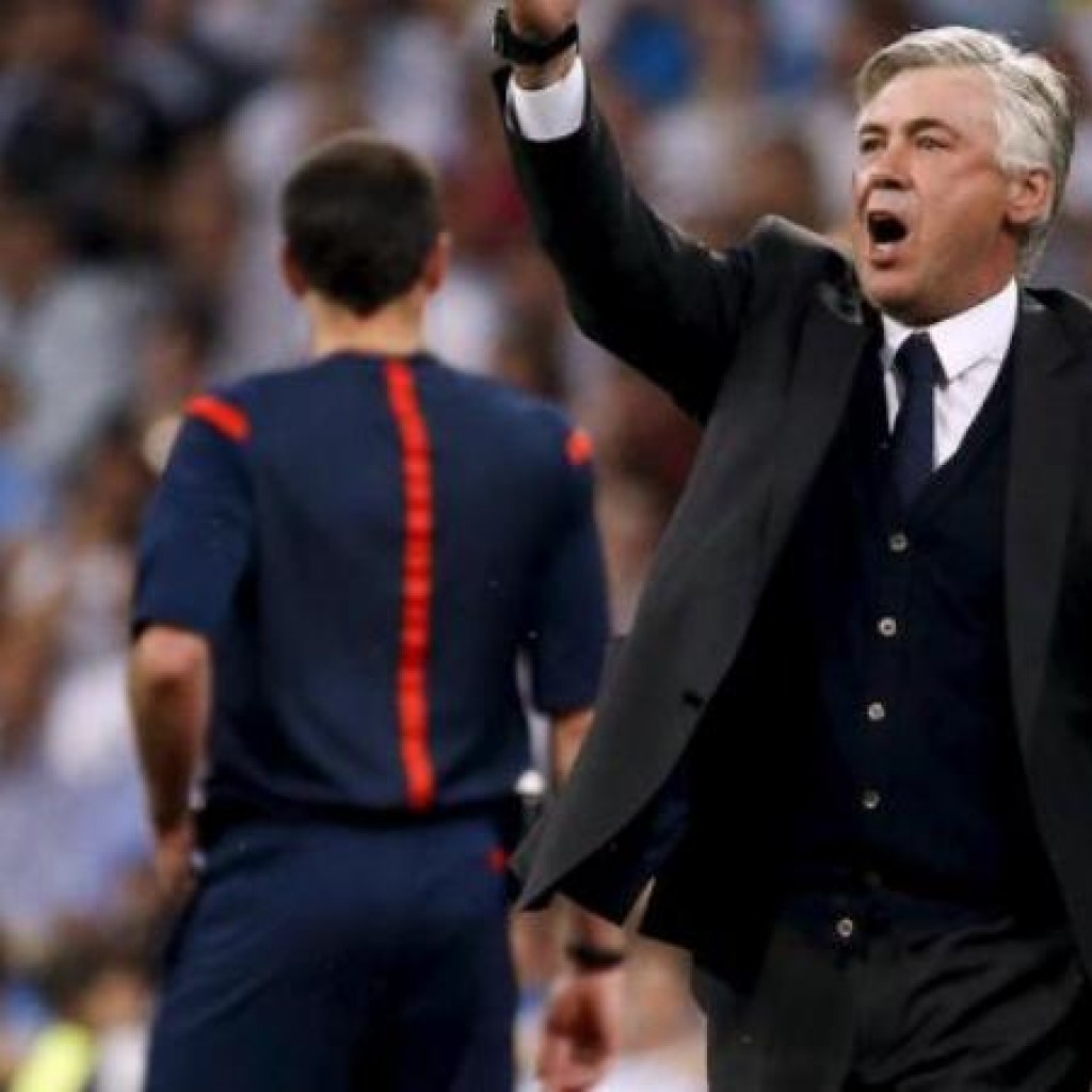 Carlo Ancelotti Pede di Liga Champions