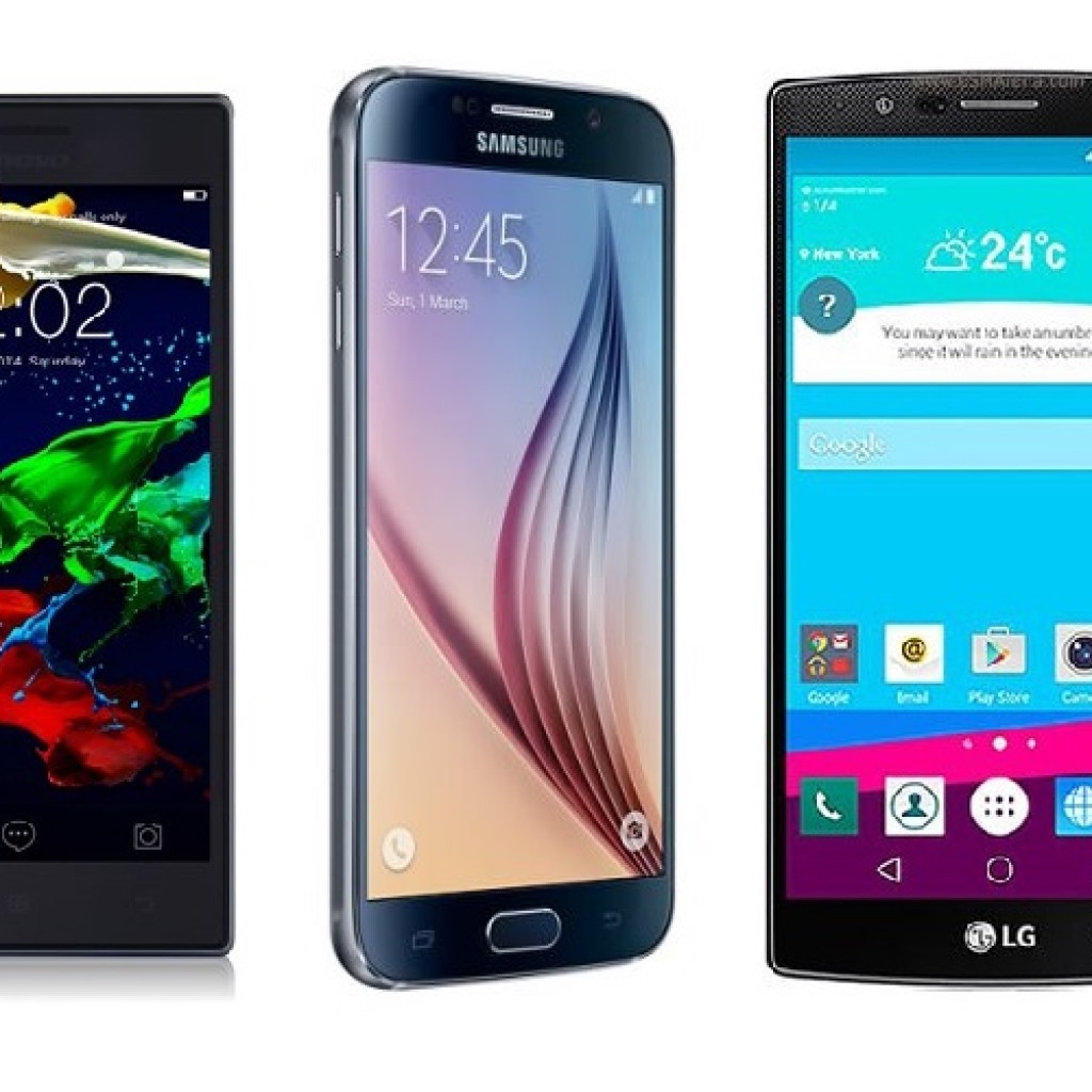 Lenovo p70 Samsung Galaxy S6 LG G4