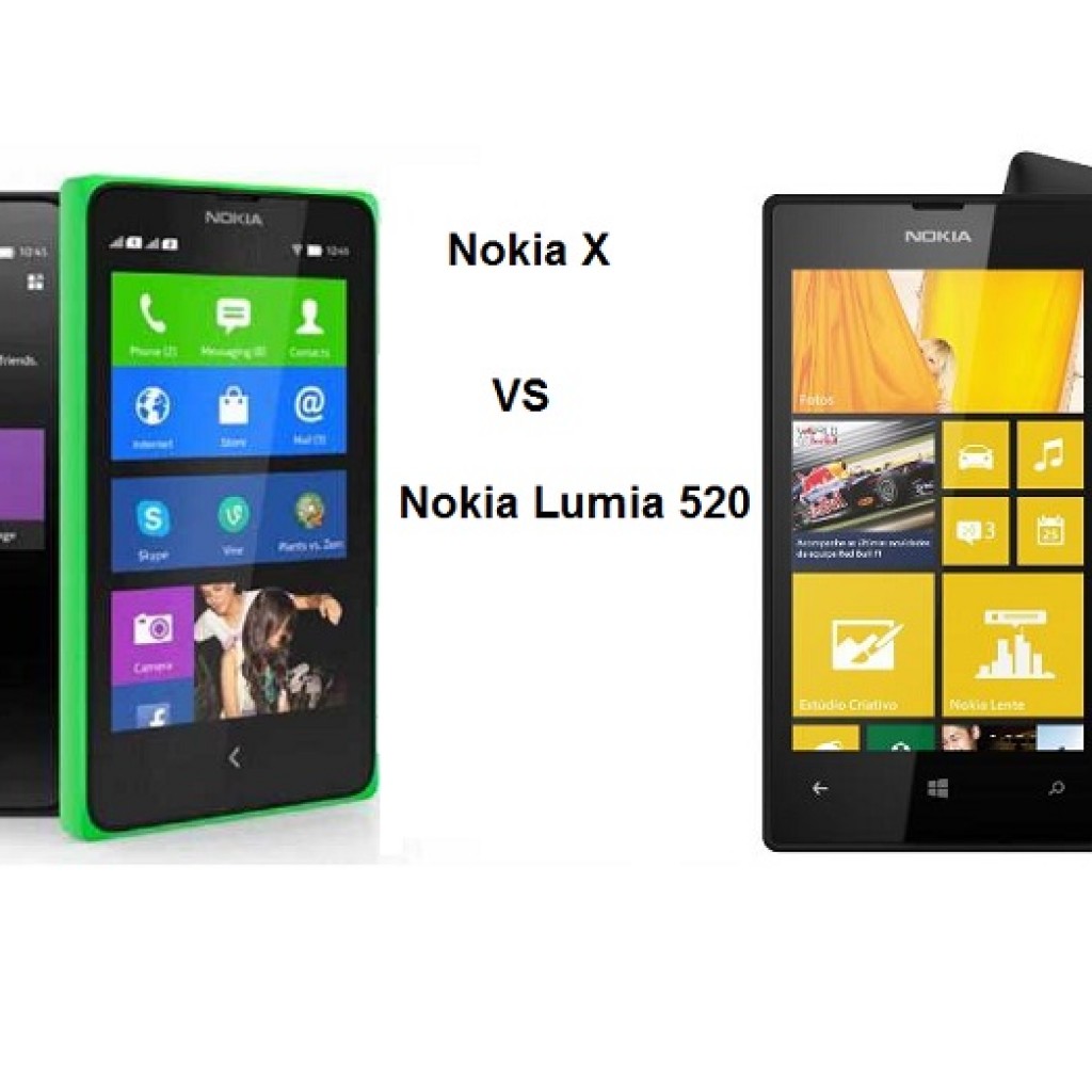 Nokia X vs Lumia 520