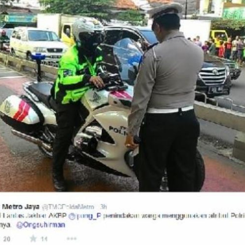 Polisi gadungan ditilang