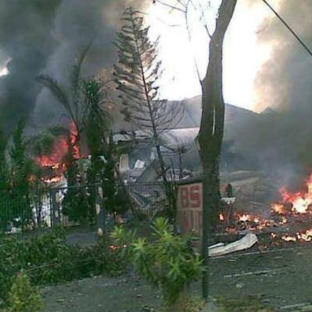 Pesawat Hercules jatu di Medan