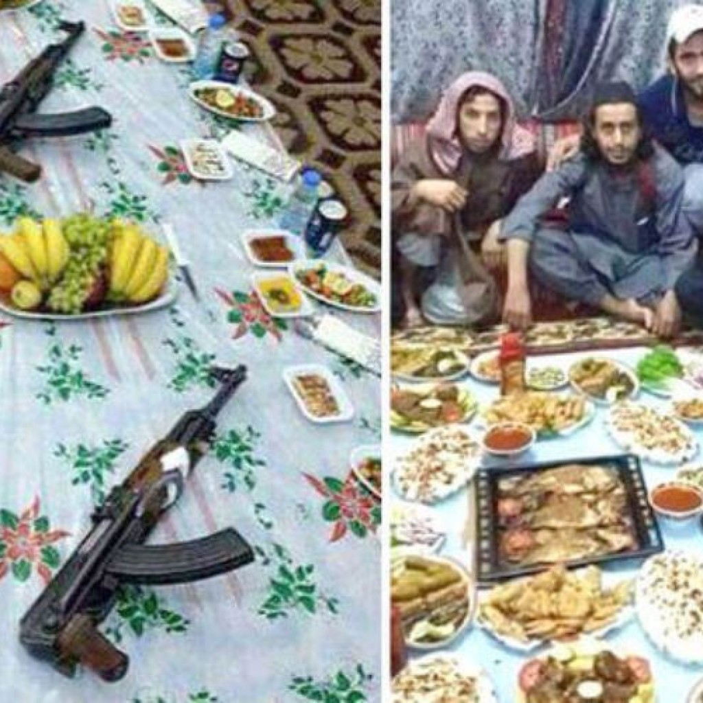 Anggota ISIS buka puasa