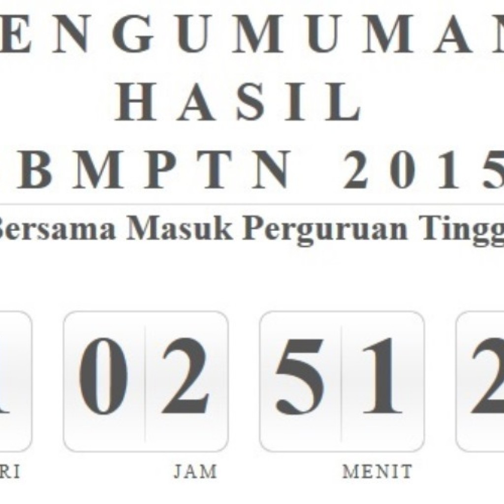 Hitung mundur pengumuman SBMPTN 2015