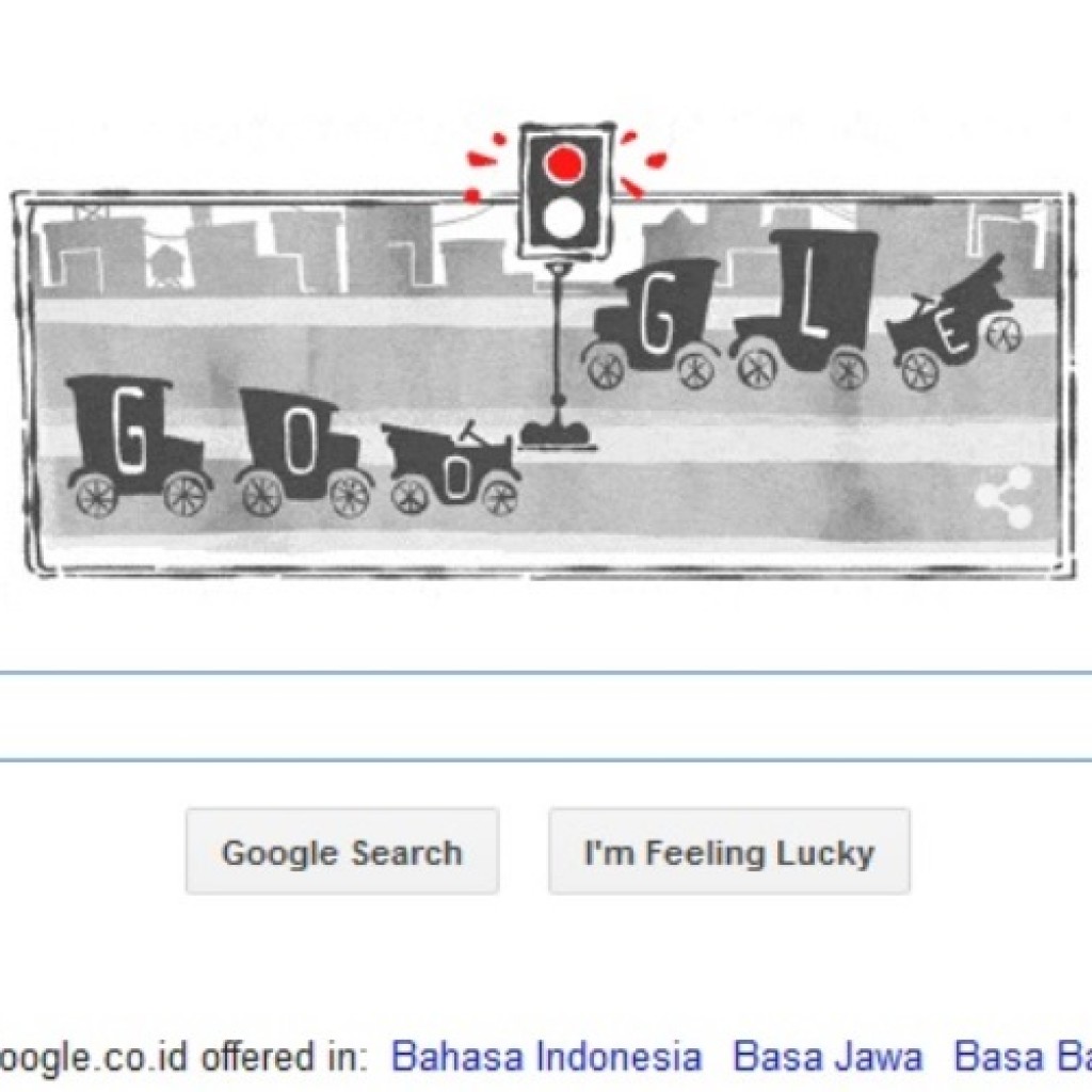 Google Doodle lampu lalu lintas