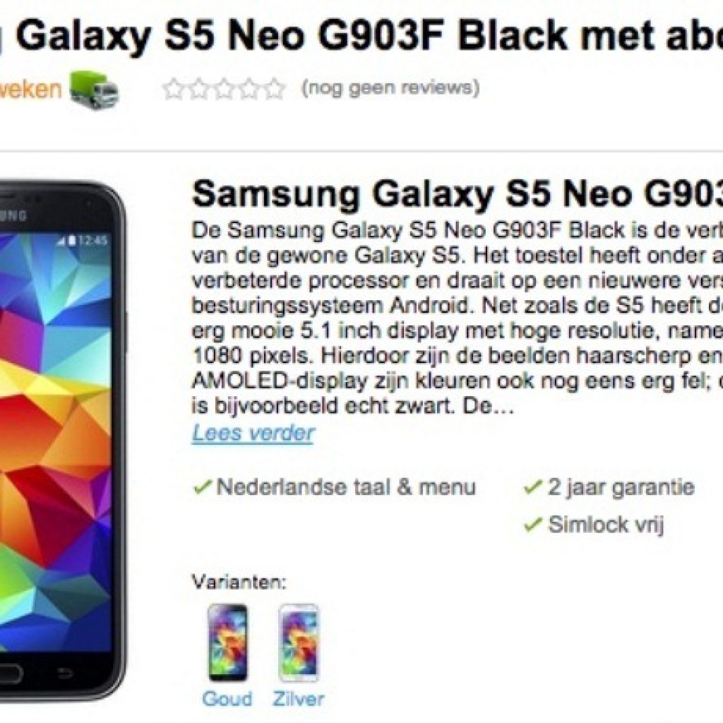 Harga Galaxy S5 Neo
