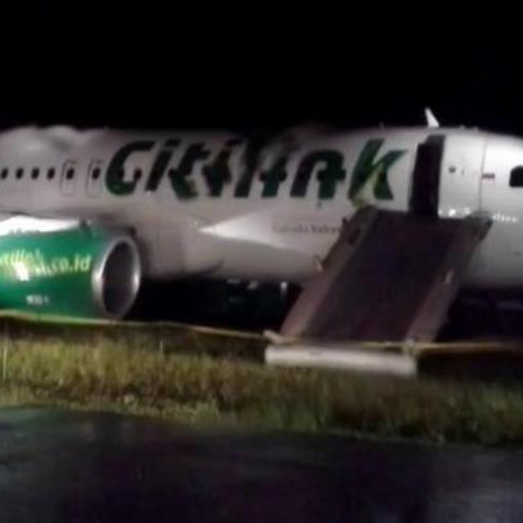 Pesawat CItilink tergelincir