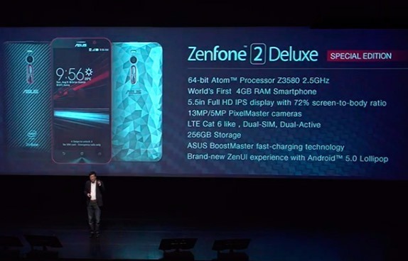 Asus Zenfone 2 Deluxe Special Edition Dikemas Memori Internal 256GB