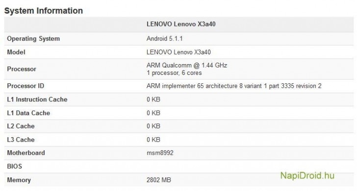 Spesifikasi Lenovo Vibe X3 Dikonfirmasi Oleh Bocoran Benchmark Lain