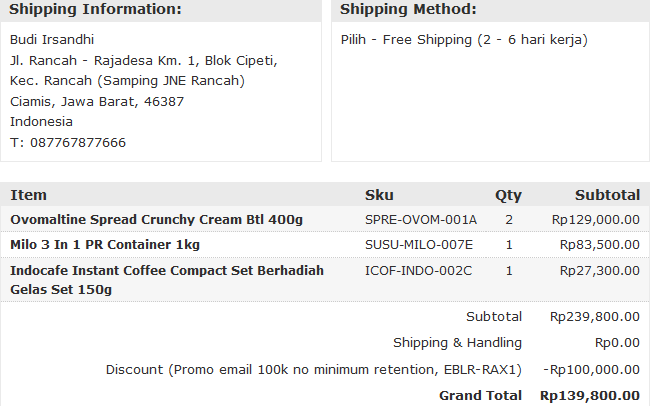 Share Pengalaman Belanja di Bilna.com