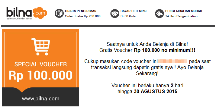 Share Pengalaman Belanja Online di Bilna.com