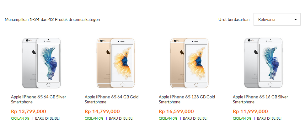 Dijual di Blibli, Harga iPhone 6s Dibanderol Mulai Rp11 Jutaan