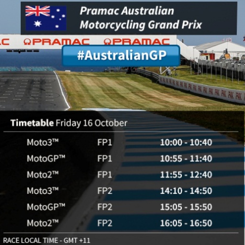 Jadwal MotoGP Australia 2015 Hari Ini