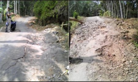 Jalan di Tambaksari Rusak Parah