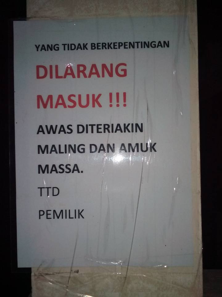 JIKA Pernah Kost Pasti Anda Terbiasa Lihat Tulisan Ini, NGAKAK!