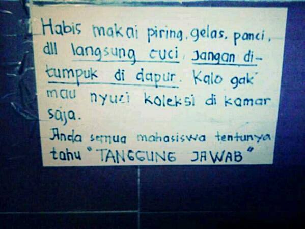 JIKA Pernah Kost Pasti Anda Terbiasa Lihat Tulisan Ini, NGAKAK!