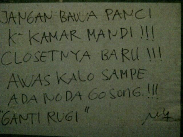 JIKA Pernah Kost Pasti Anda Terbiasa Lihat Tulisan Ini, NGAKAK!