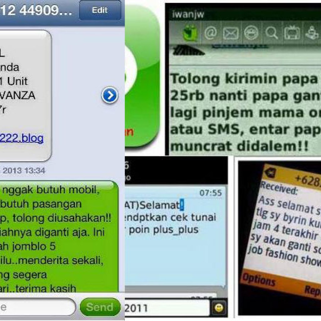 Modus Penipuan SMS Lucu