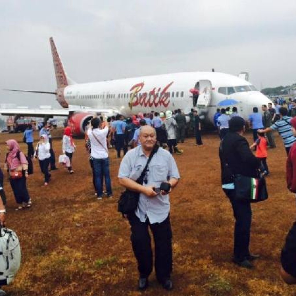 Pesawat Batik Air Tergelincir di Bandara Adisucipto Yogyakarta