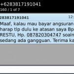 SMS Penipuan Bayar Angsuran