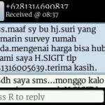 SMS Penipuan Jual Beli Tanah